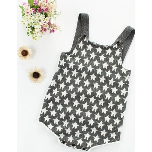 Autumn Baby Rompers Knit Newborn Baby Boys Rompers Clothes Woolen Cotton Infant Girls Star Overalls Jumpsuit Baby Boy Clothes