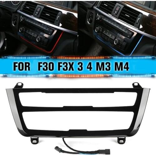Ac Control Panel Double Color AC/Radio Trim Dual LED Luminescent Bezel Decoration Compatible For-BMW M3 M4 Series F30 F35 3GT