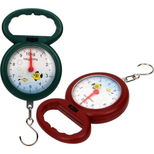 Portable Mini 10kg Weighing Scales for Fishing Pocket Luggage Pointer Hook Hanging Scales