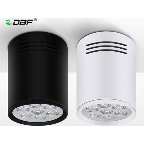 [DBF]Dimmable LED Cree Surface Mounted Downlight 3W/7W/9W/12W White/Black Housing AC85-265V Ceiling Spot Lamp Home Indoor Light