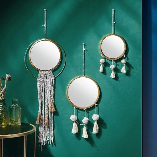 Nordic Light Luxury Creative Mirror Home Decoration Background Wall Decoration Room Wall Hangings Ins Style