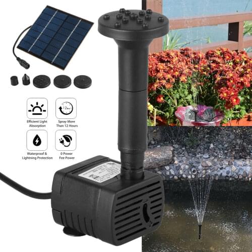 Solar Water Pump Power Panel Kit Pool Submersible Fountain Garden Plants Watering Power Fountain Pond Garden Outdoor Decor