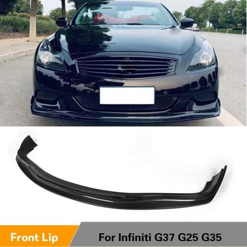 Carbon Fiber / FRP Car Front Bumper Lip Spoiler Chin Splitters For Infinti G37 Base Coupe Journey Sedan 2009 - 2013