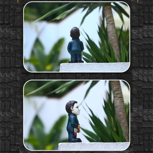 Resin Statue,Halloween Decorative Crafts, Home Desktop Small Figurines Craft Decoration / Fish Tank Ornament Intelligent