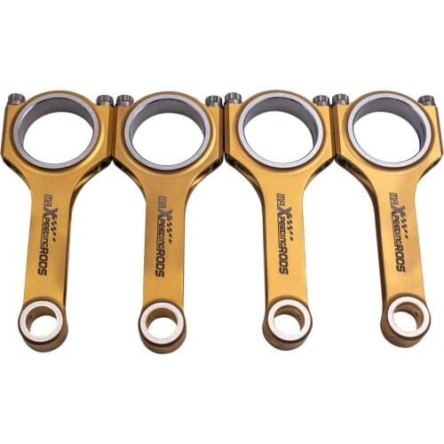 Titanize Connecting Rod 143.7mm Conrod For Mitsubishi Outlander 2006-2012 ARP2000 4340 Connect Rods Shot Peened Pleuel Bielle