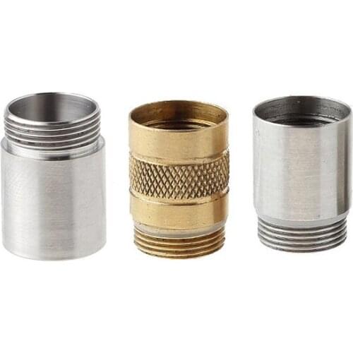 10180 Titanium/SS/Brass Extension Tube Through-hole Accessories for DQG Hobi Flashlight/DQG Capsule Keychain Storage parts