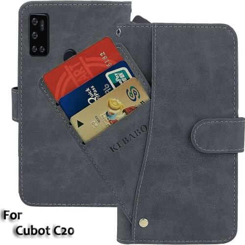Vintage Leather Wallet Cubot C20 Case 6.18" Flip Luxury Card Slots Cover Magnet Phone Protective Cases Bags