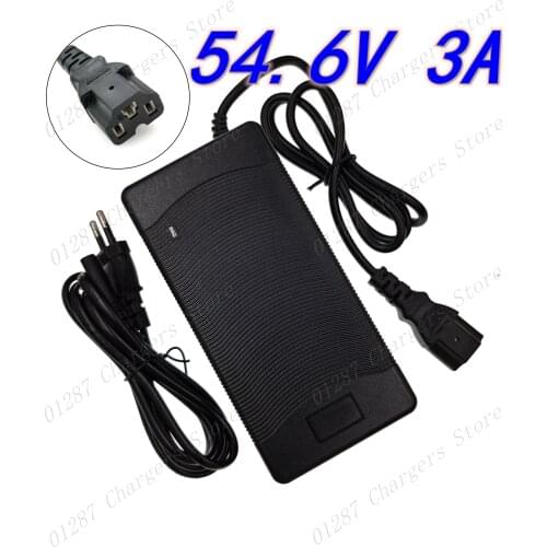 54.6V 3A Battery Charger For 13S 48V Li-ion Battery electric bike Charger High quality Strong heat dissipation