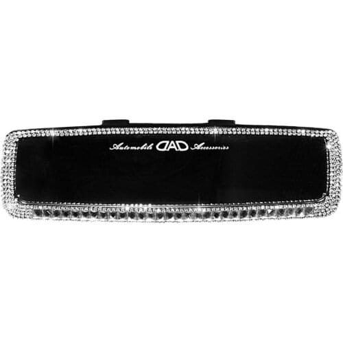 Car Mirror Interior Rearview Mirrors Auto Rear View Mirror With Rhinestones Crystal Diamond Universal Auto Car Accessories