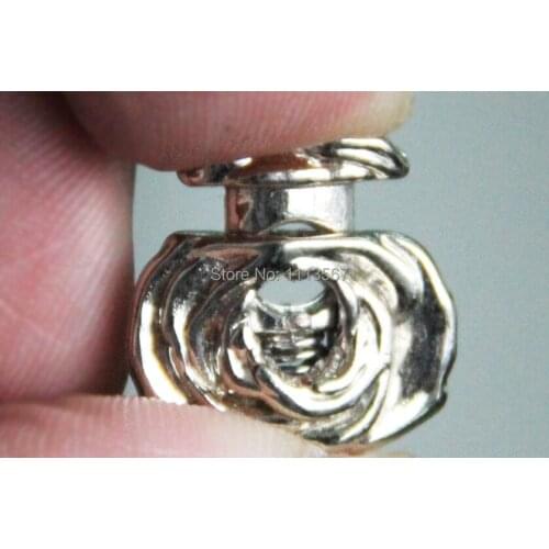 100pieces Gold Tone METAL Barrel Cylinder Stopper Toggle Cord Locks Drawstring Sewing Button Sewing On Garment NK78