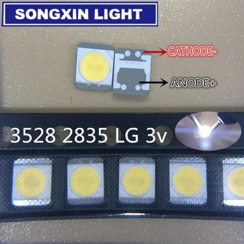 1000pcs For LG Innotek LED LED Backlight 1210 3528 2835 1W 3v 100LM Cool white LCD Backlight for TV TV Application