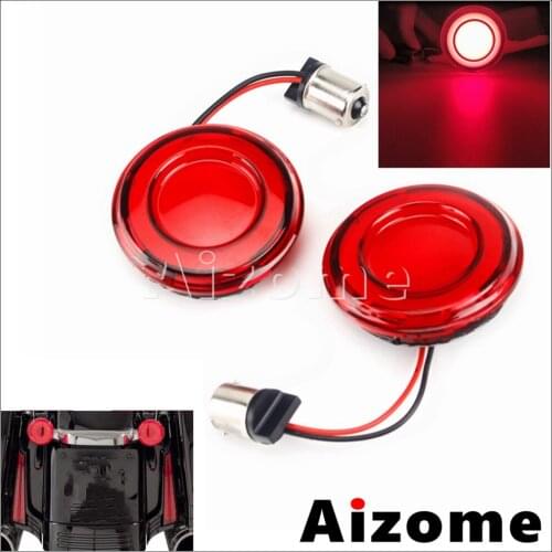 2inch Bullet Lens Cover LED Turn Signal Light 1156 For Harley Dyna Softail Sportster Touring Street Electra Tri Glide Road King