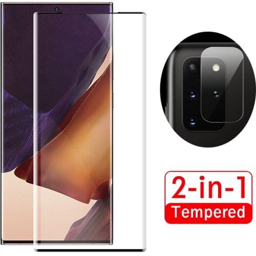 2 in 1 Front Camera Screen Protector For Samsung Galaxy Note 20 Ultra Note20 Full Cover Tempered Glass For Samsung Note 20 Ultra