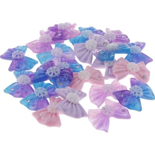 20x Multi Color Snowflake Decor Handcrafts Making Bag Card Cloth Gift Decor