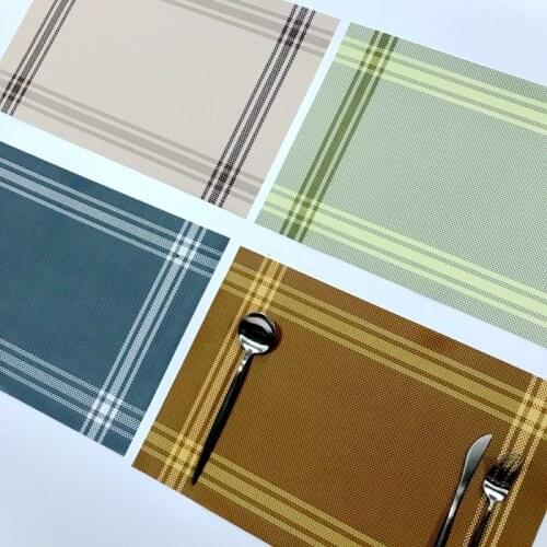 4pieces Kitchen Table Mats Set Heat Protection PVC Table Mat Placemats Anti-slip Table Mats For Dining Table 45*30cm