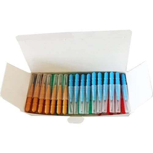 50pcs Interdental Brush Dental Floss Teeth Oral Clean Hygiene Toothpick Teeth Brush Dental Tools for Cleaning Teeth Oral Care