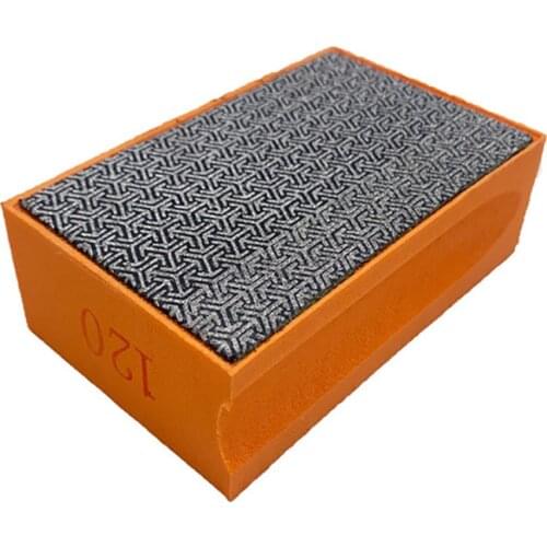 Diamond Hand Polishing Pad Electroplated Grit 60/ 120/ 200/ 400, Glass Marble Concrete Stone Hand Polishing Pad, 93x56x29mm