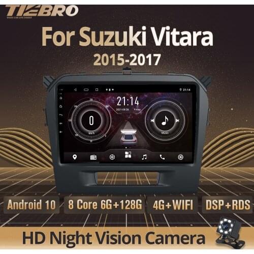 TIEBRO 2Din Android10.0 Car Radio For Suzuki Vitara 2015-2017 Stereo Receiver GPS Navigation DSP Auto Radio Bluetooth Player IGO
