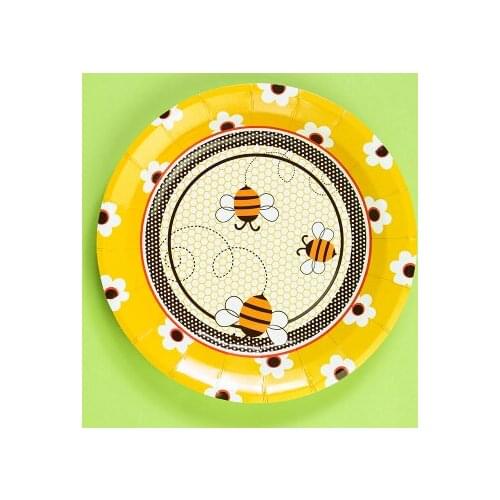 Free shipping 50pcs/lot 18cm Cartoon Childrens birthday party disposable paper plate birthday cake plates