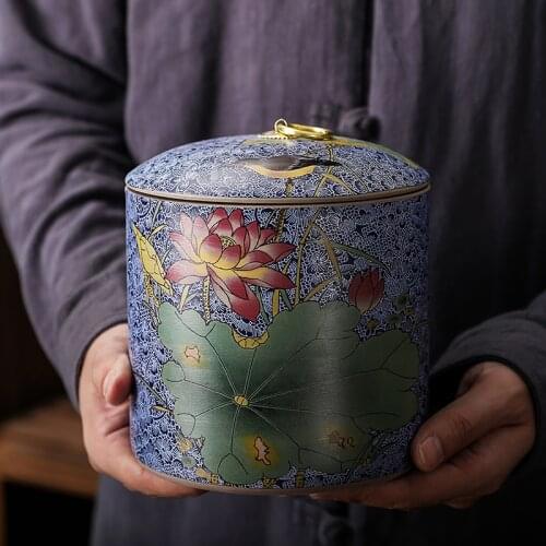 Chinese Purple Sand Tea Tank Small Seal Can Portable Tea Storage Tank Home Kitchen Dried Fruit Storage Box Holiday Gift