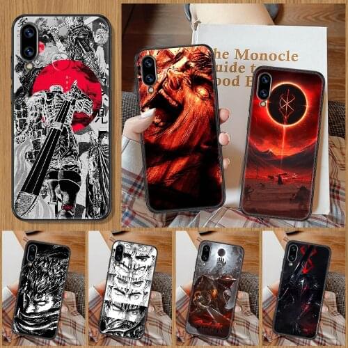 Anime Berserk Guts Phone Case For Huawei Honor 6A 7A 7C 8A 8X 8 9 9X 10 10i 20 Lite Pro black pretty funda fashion coque