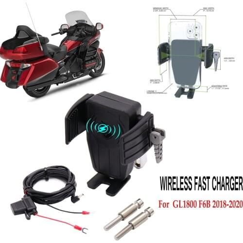 GPS Phone Holder Wireless Charging Navigation Support Bracket For HONDA Gold Wing GL 1800 F6B GL1800 Tour DCT Airbag 2018-2021