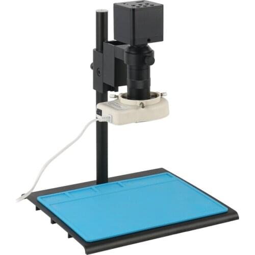 1080P 4K UHD 8MP Electronic Digital Industrial Video Microscope Camera 100X C mount Lens 56 LED Ring Light For PCB Repair