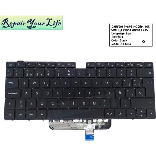 SP ES Spain Laptop Spanish Backlit Keyboard for Huawei MagicBook Pro HBL-W19 HBL-W29 HLY-W29R HLY-W29RP Notebook PC Keyboards