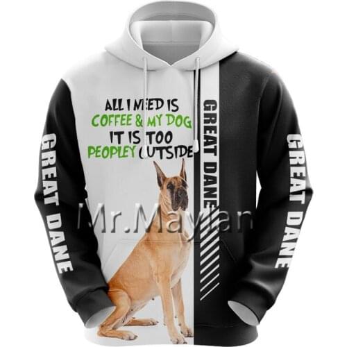 German Great Dane 3D Printed Jacket Men/Women Harajuku Hoodie Unisex Casual Streetwear Sweatshirt Pullover sudadera hombre JP024