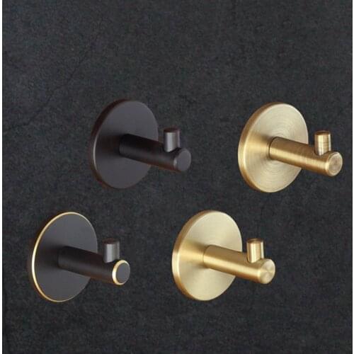 Brass Towel Hanger Bathroom Wall Hook Clothes Hanger Gold/Black Bag Hook Robe Hook
