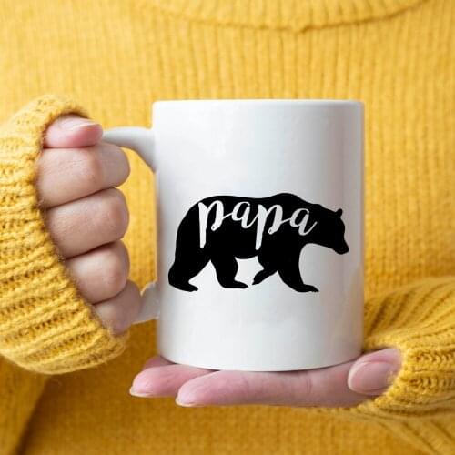Light magic cute bear mug 350ml coffee mug best gift for your dad father papa mug