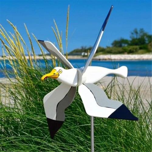 2021New Whirligig-Asuka Series Windmill Seabird Windmill Garden Lawn Decor Courtyard Farm Yard Animal Decor Stakes Wind Spinners