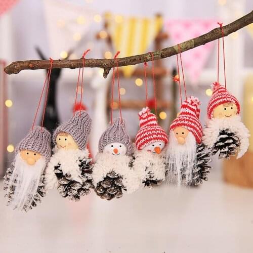 New Year Xmas Party Decoration 3pcs Christmas Tree Hanging Ornament Accessories Christmas items Christmas Doll Pendants Baubles
