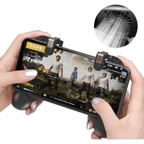 Pubg mobile gamepad game controller with fan for cell phone android mobile phone game joystick shooter for iphone pubg game pad
