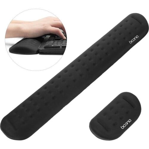 1 Set/2pcs Wrist Support Soft Mouse Mat And Keyboard Wrist Rest For Home E-Sports Gaming Mouse Tray