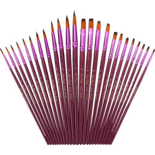 12PCS/Set Nylon Hair Professional Kids Face Body Paint Brushes Halloween Face Cosplay Painting Drawing Brushes Nail Art Tool Kit