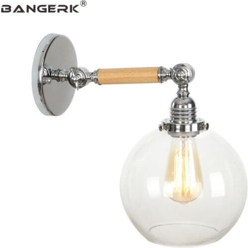 Industrial Wind Vintage Wall Light Sconces Loft Iron Glass LED Edison Antique Adjust Wall Lamp Home Decor Lighting Fixtures