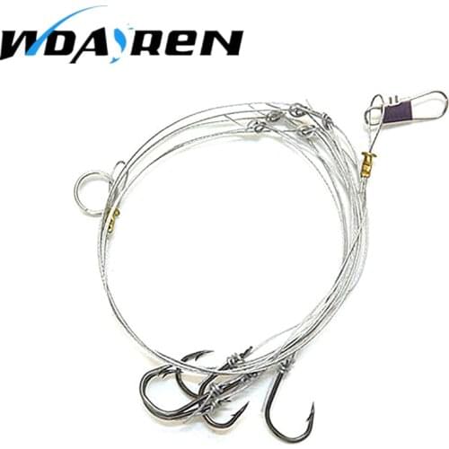 WDAIREN 2Pcs String Hook Explosion Fishhooks Carbon Steel Bait Holder Fishing Hooks Set 5# 6# 7# 8# 9# 10# 12# 15