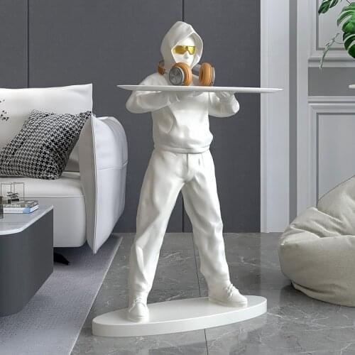 Nordic Modern Home Decoration Character Figurine Statue Living Room Decor Large Tray Sculpture Home Storage Organization Statue
