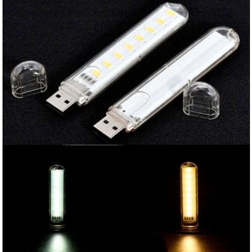 USB LED lamp desk lamp portable night light for mobile power PC notebook computer read light warm white light camping light bulb