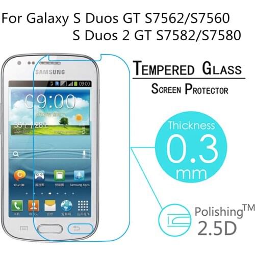 9H Tempered Glass Screen Protector For Samsung Galaxy S Duos 2 S7580 S7582 Trend Plus S7562 S7560 Protective Film Guard