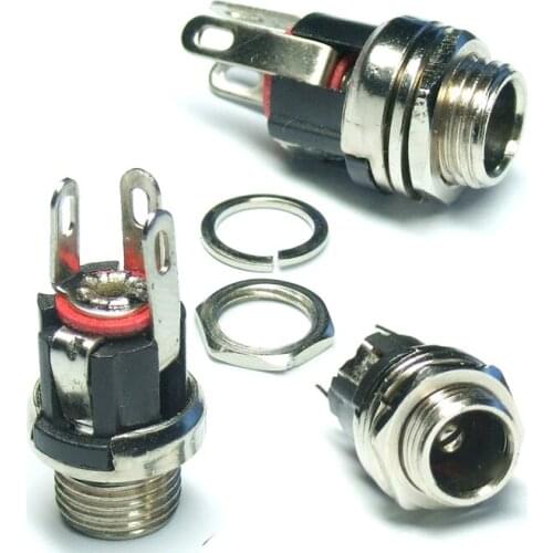 Female 2.1mm DC Socket DC Power Plug Panel Mount