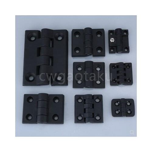 10pcs/set Black Color Nylon Plastic Butt Hinge for Wooden Box Furniture Electric Cabinet Hardware