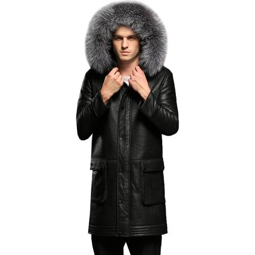 100% Guaranteed Real Sheepskin Fur Coat Genuine Full Pelt Shearling Male Formal Winter Clothing Sheepskin Jacket Men Fur Outwear
