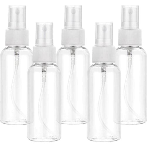 5pcs Empty Cosmetics Transparent Atomizer Liquid Spray Bottle 50ml