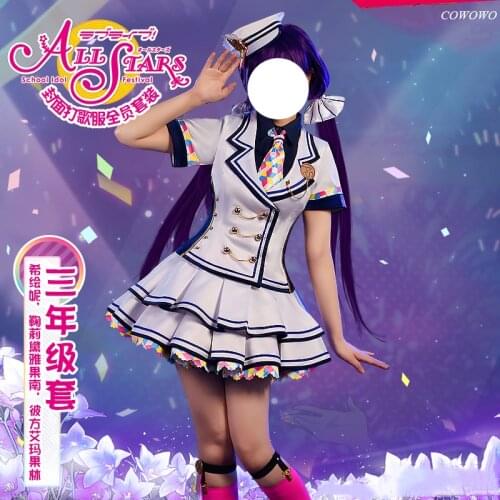 Anime! Lovelive All Stars Cover SJ Third Grade Uniform Cosplay Costume Halloween Carnival Party Outfit For Women 2021 NEW