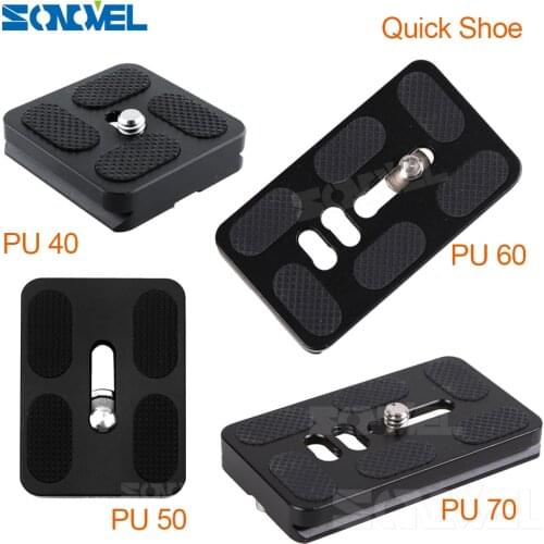 PU40 PU50 PU60 PU70 Quick Release Plate with 1/4" Screw Mount For Arca Swiss Benro Monopod Tripod Ball Head & SLR camera