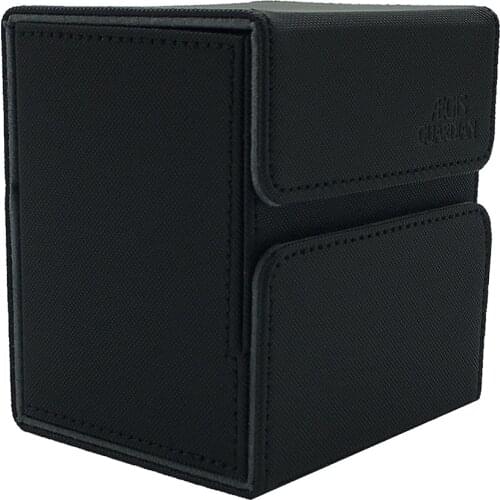 TCG Deck Case for Magic/Pokemon/YuGiOh Card Box Board Game Holder Satin Tower Container: 100+ Black