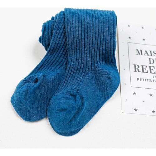 Children Pantyhose Socks 1 pair Cotton Toddler Baby Girls Stockings Autumn Winter Solid Knit Stripe Baby Tights