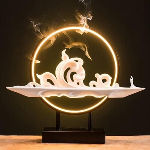 Electric Incense Burner Tower Arabic Style Holder Ceramic Waterfall Incense Burner Holder Quemador Incienso Candle Holders